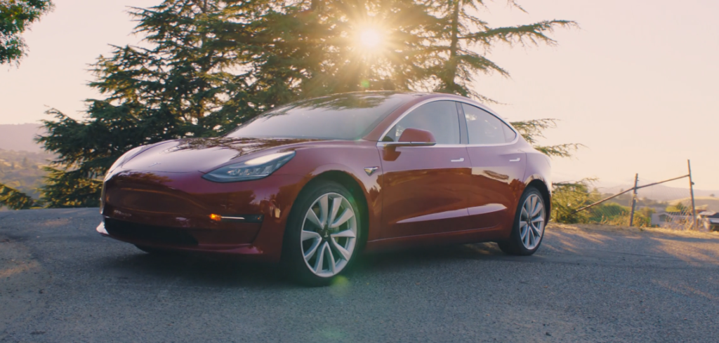 Red Tesla Model 3