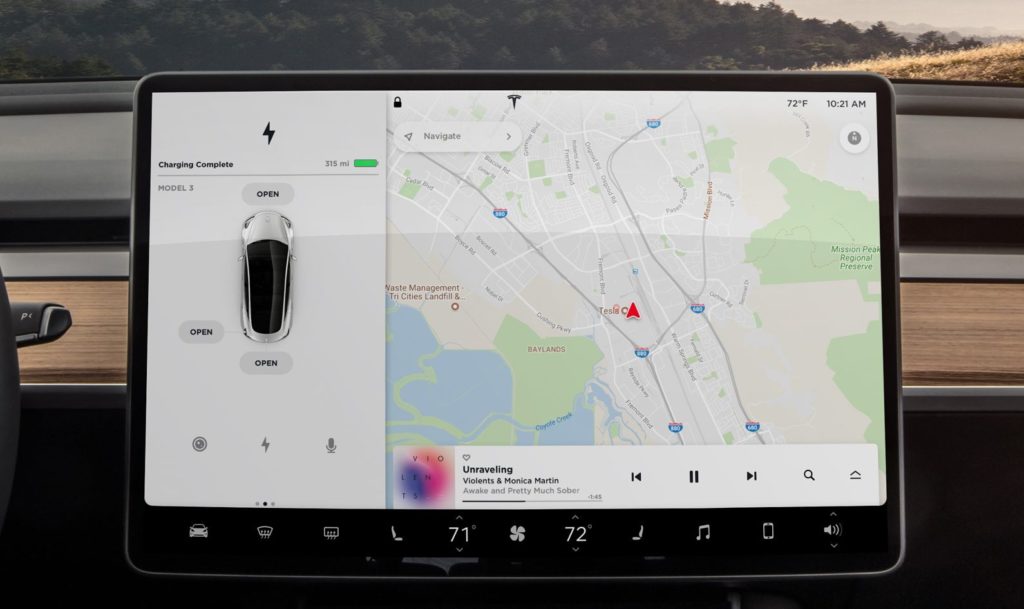 Model 3 Screen