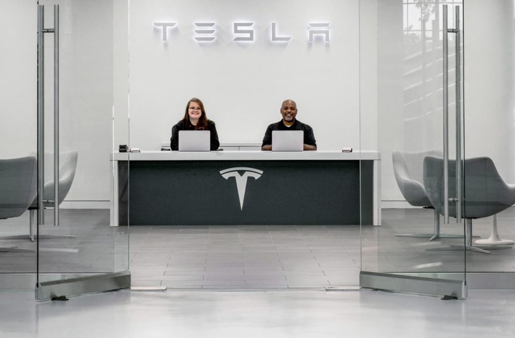 Tesla Service Centre Inside