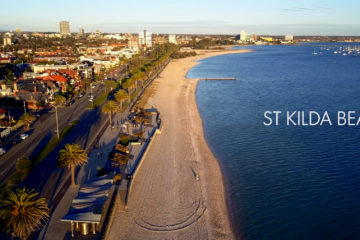 St Kilda Beach Drone 4K