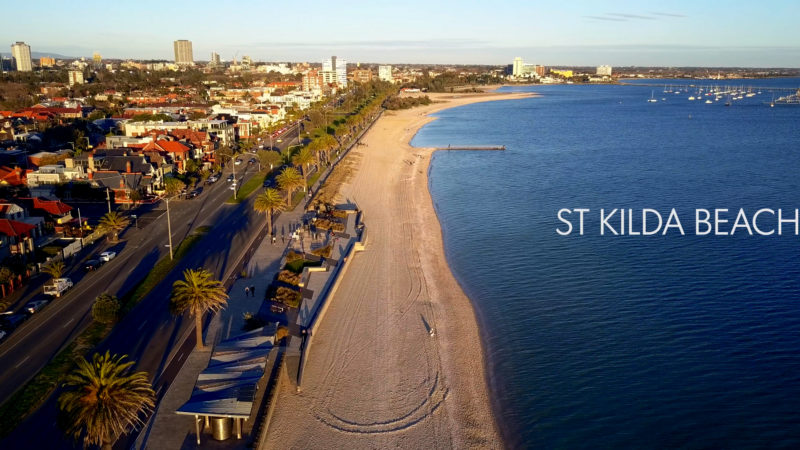 St Kilda Beach 4K Drone Footage