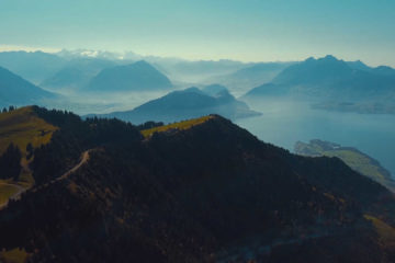 Switzerland Drone Mountain Range