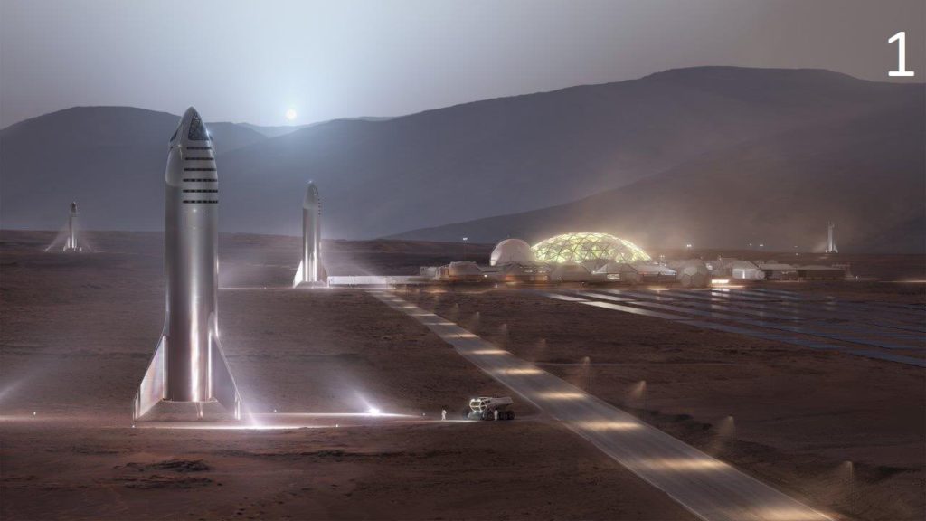 SpaceX Starship On Mars