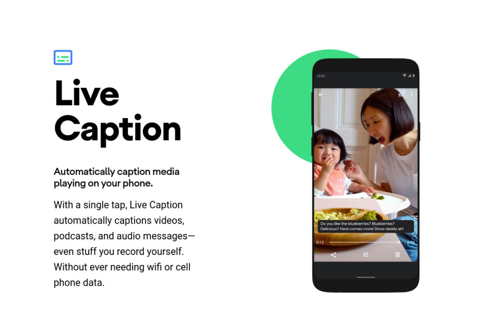 Android 10 Live Caption