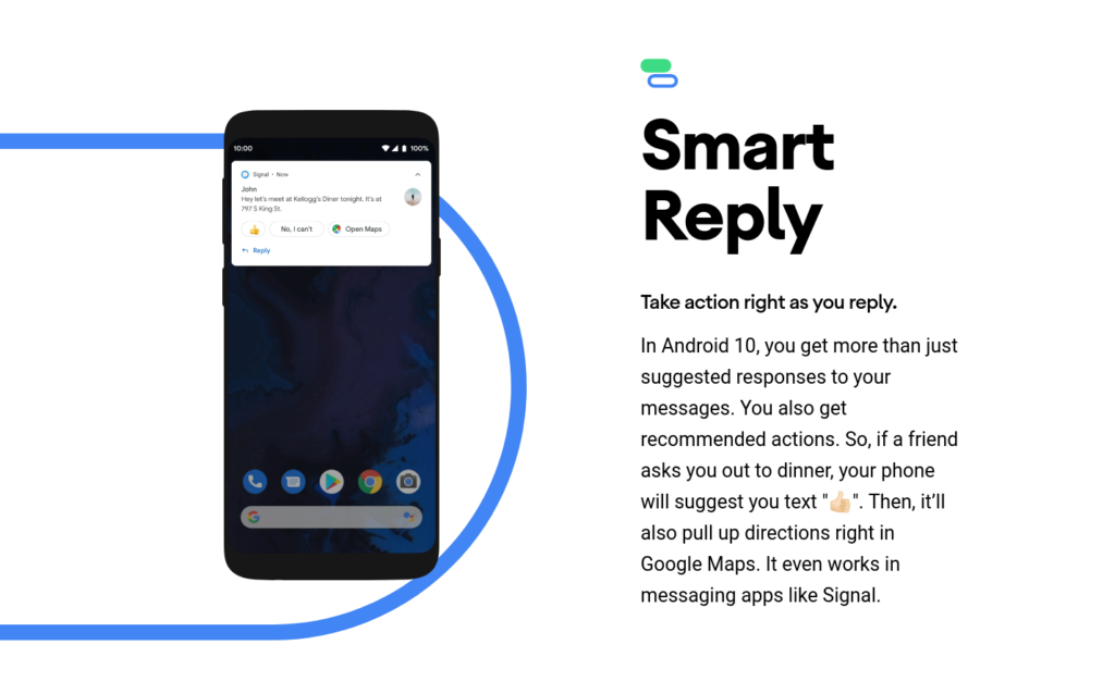 Android 10 Smart Reply