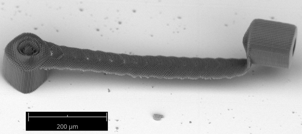 Nanoscale 3D Printed Bridge