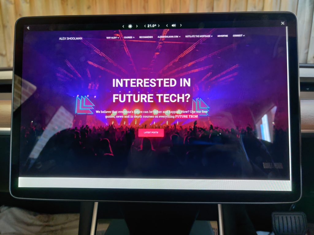 Tesla Web Browser: How To Browse Full Screen (2022) 7 Tesla Model 3 Alex Shoolman