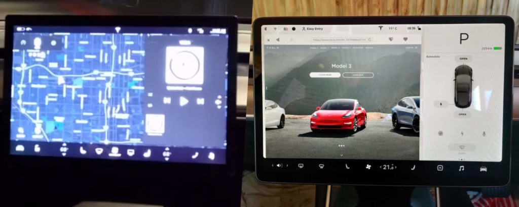 Tesla Model 3 UI Vs Unveil UI